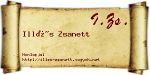 Illés Zsanett névjegykártya
